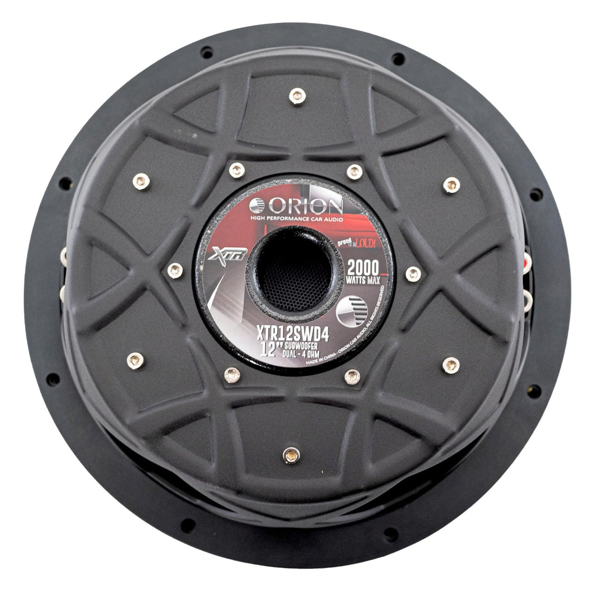 ORION XTR12SWD4 2000W max power delivers clean, impactful bass in sealed or custom boxes.
