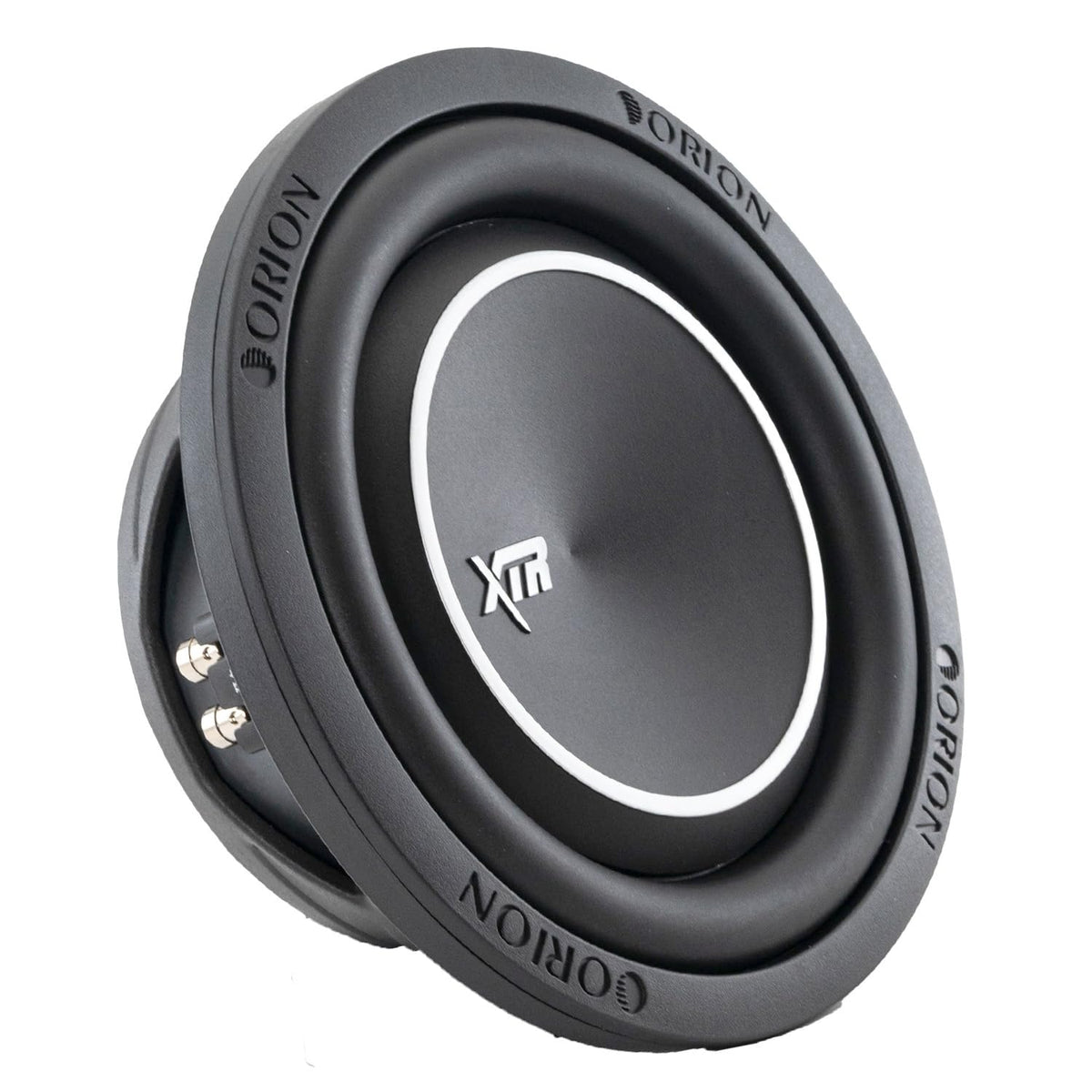 ORION XTR8SWD4 free-air subwoofer front view delivers room-filling bass in factory spaces.