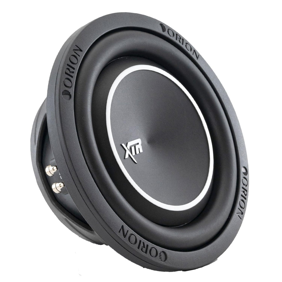 ORION XTR8SWD4 free-air subwoofer front view delivers room-filling bass in factory spaces.