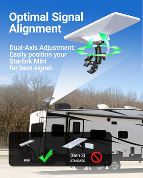 ORLN'K Starlink Mini Mount with locking thrust bearing improves tightening feel.