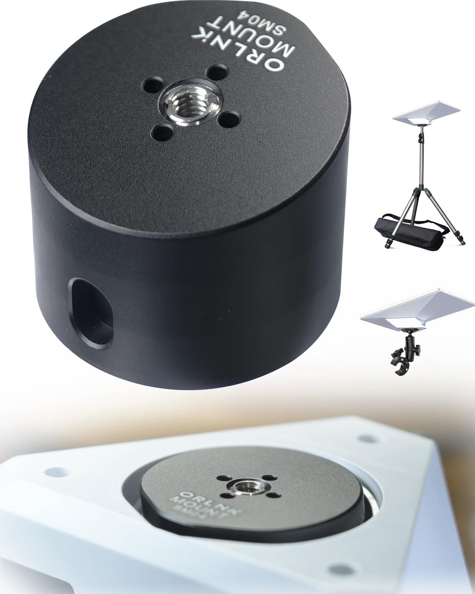 ORLN'K Tripod Adapter Mount for Starlink Mini demonstrates versatile compatibility for on-the-go setups.