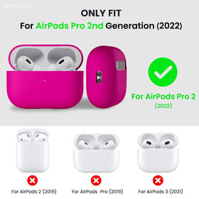 ORNARTO AirPods Pro 2 hybrid silicone case provides snug fit and durability.