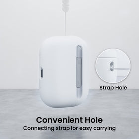 ORNARTO AirPods Pro 2 case side profile shows durable silicone protection.