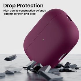 ORNARTO AirPods Pro 2 case wine red full-coverage protection in everyday carry