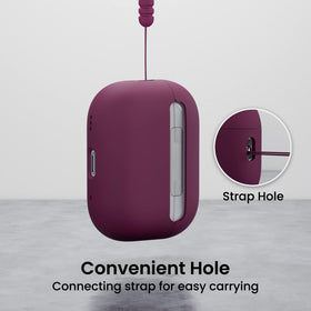ORNARTO AirPods Pro 2 case wine red side-fit design protects daily use