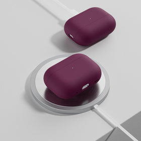 ORNARTO AirPods Pro 2 case wine red soft-touch coating provides grip