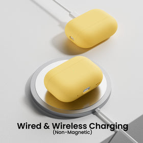 ORNARTO AirPods Pro 2 case yellow lanyard attachment, portable on the go.