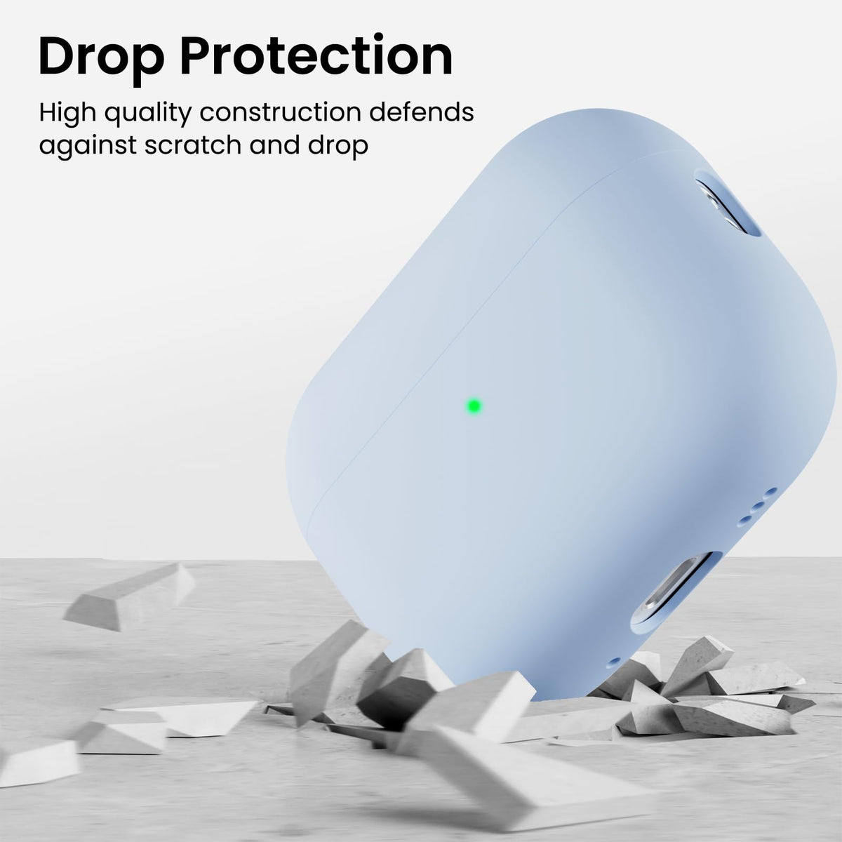 ORNARTO AirPods Pro 3 Case baby blue color adds stylish, everyday protection.