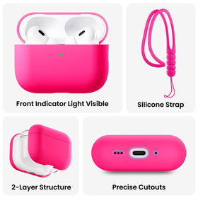 ORNARTO AirPods Pro 3 case with detachable lanyard for portable use