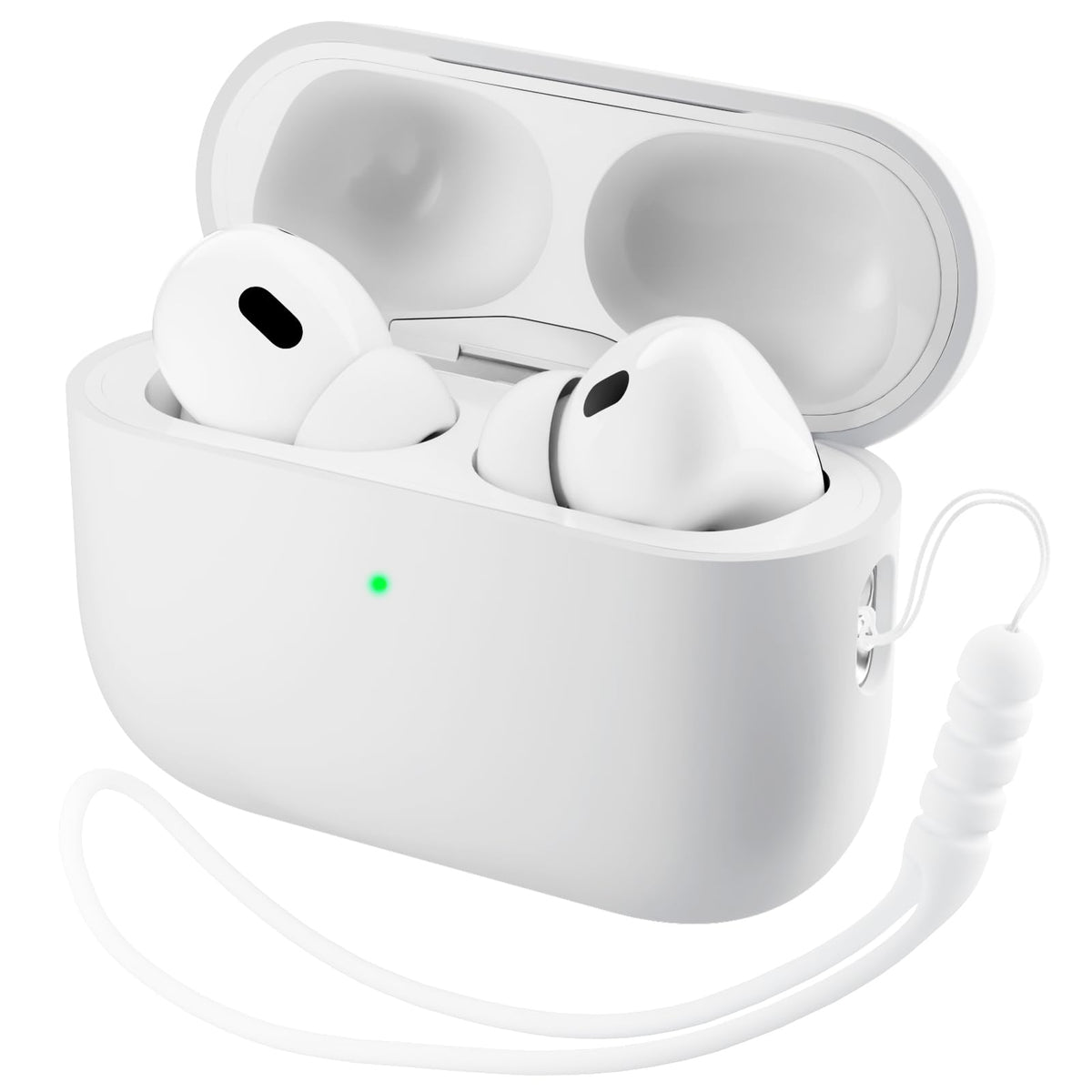 ORNARTO AirPods Pro 3 case with front LED visible, protects while showing charging status