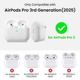 ORNARTO AirPods Pro 3 case with hybrid silicone, soft touch, and durable shield