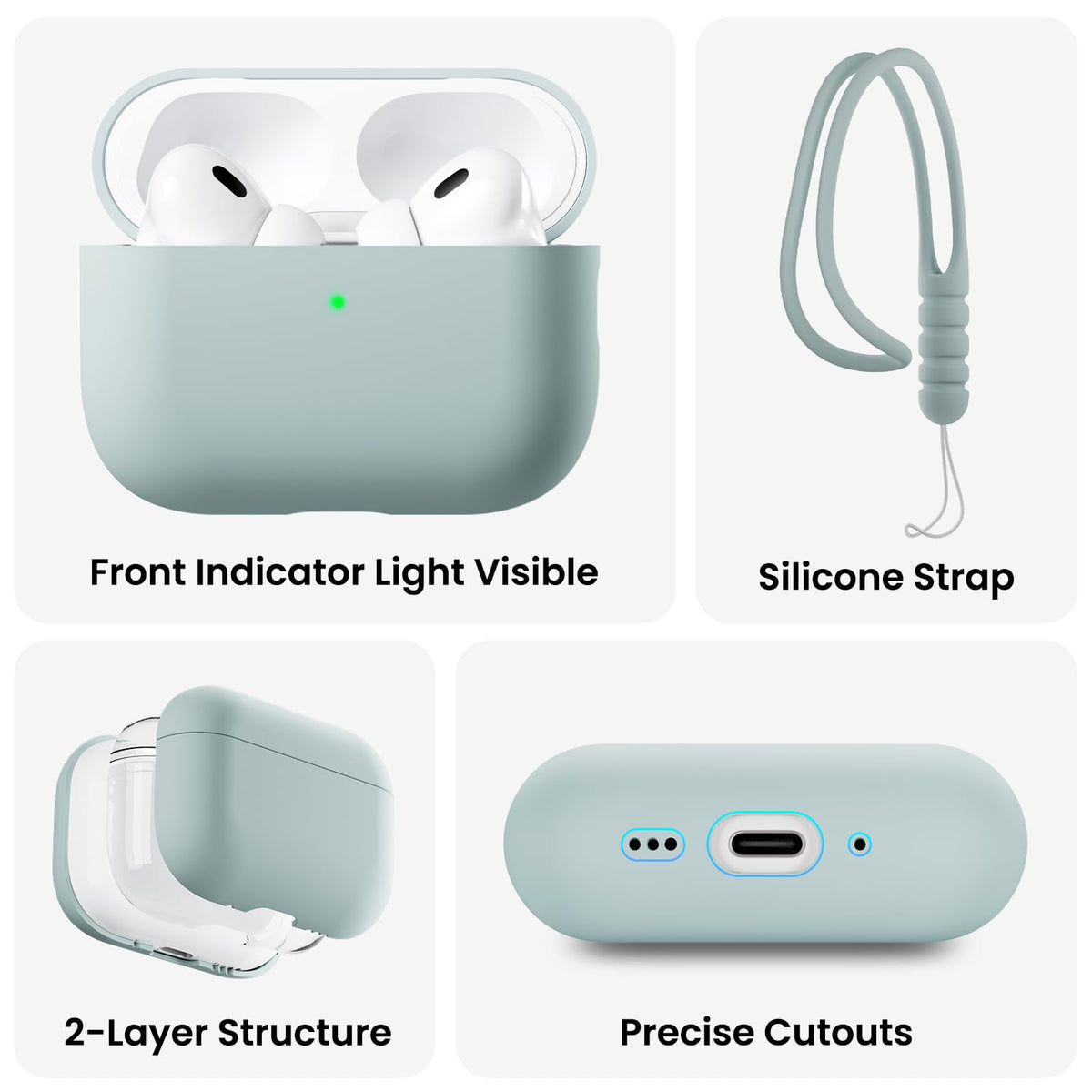 ORNARTO AirPods Pro 3 case supports magnetic, wireless, and wired charging