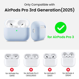 ORNARTO AirPods Pro 3 Case silicone hybrid cover protects against dust and scratches.
