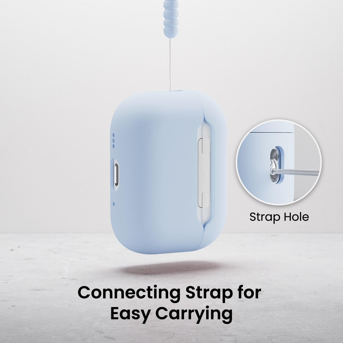 ORNARTO AirPods Pro 3 Case soft-touch coating adds comfortable grip.