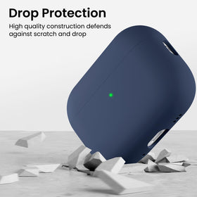 ORNARTO AirPods Pro 3 case storm blue finish enhances style and visibility.