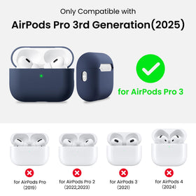 ORNARTO AirPods Pro 3 case top view showing hybrid shell design.