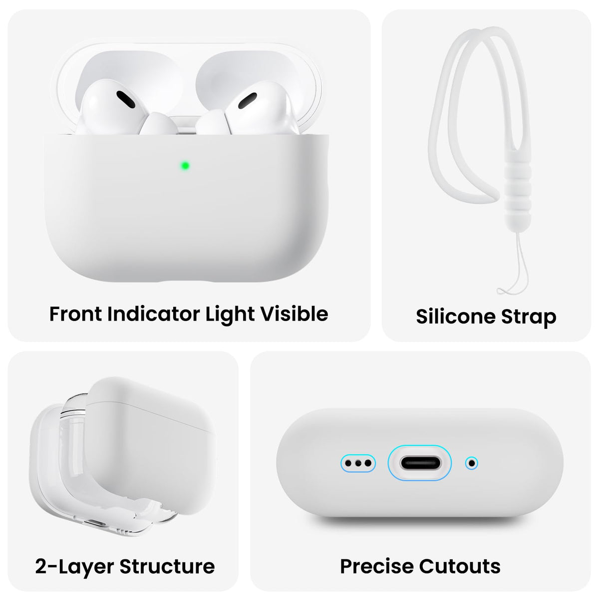 ORNARTO AirPods Pro 3 case top-part secures snugly to prevent detachment