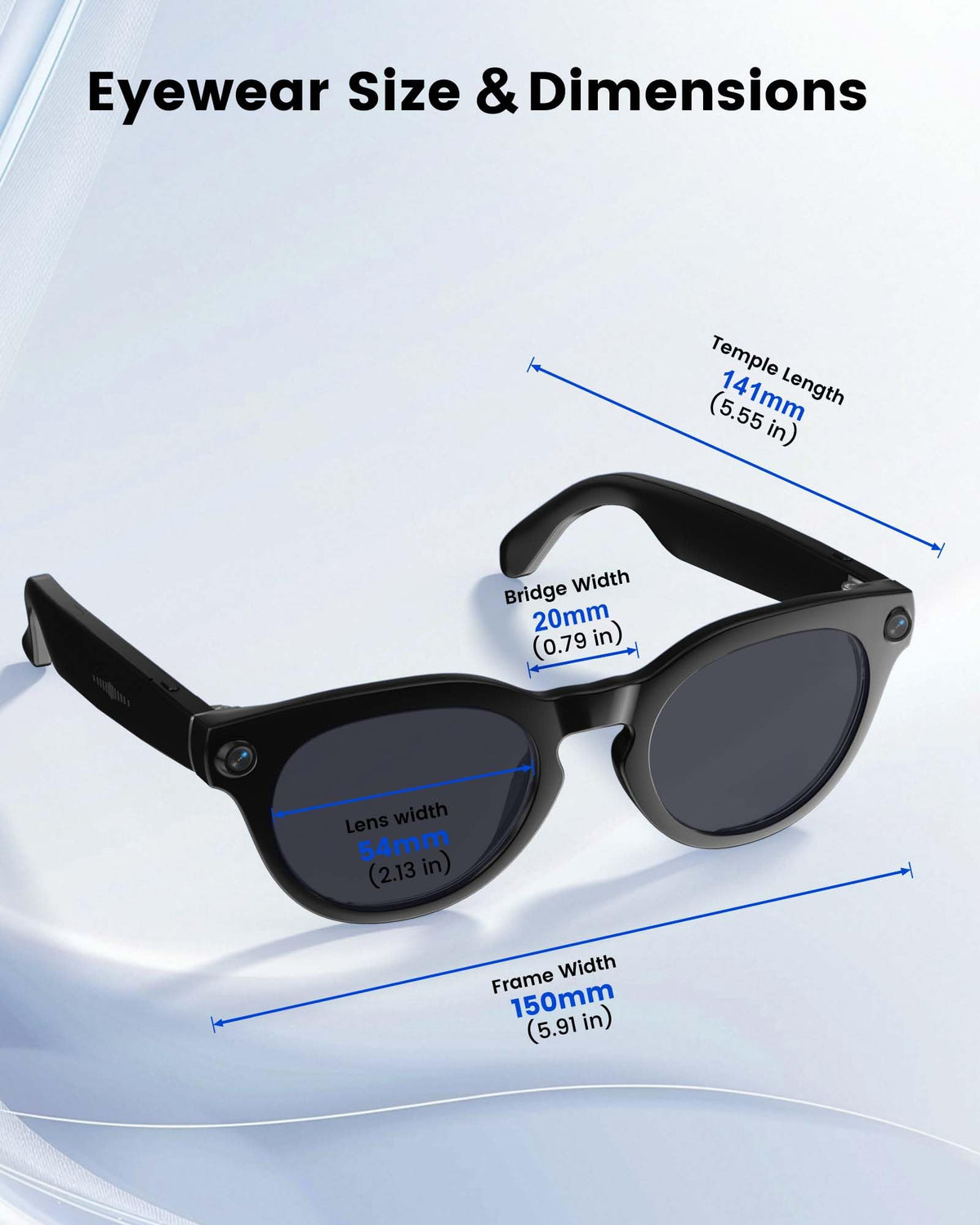 Orpnkna AI Smart Glasses 1200P video capture for smooth on-the-go recordings.