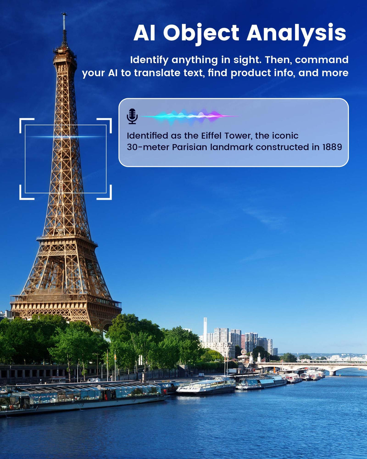 Orpnkna AI Smart Glasses provide long-lasting battery for all-day wear.