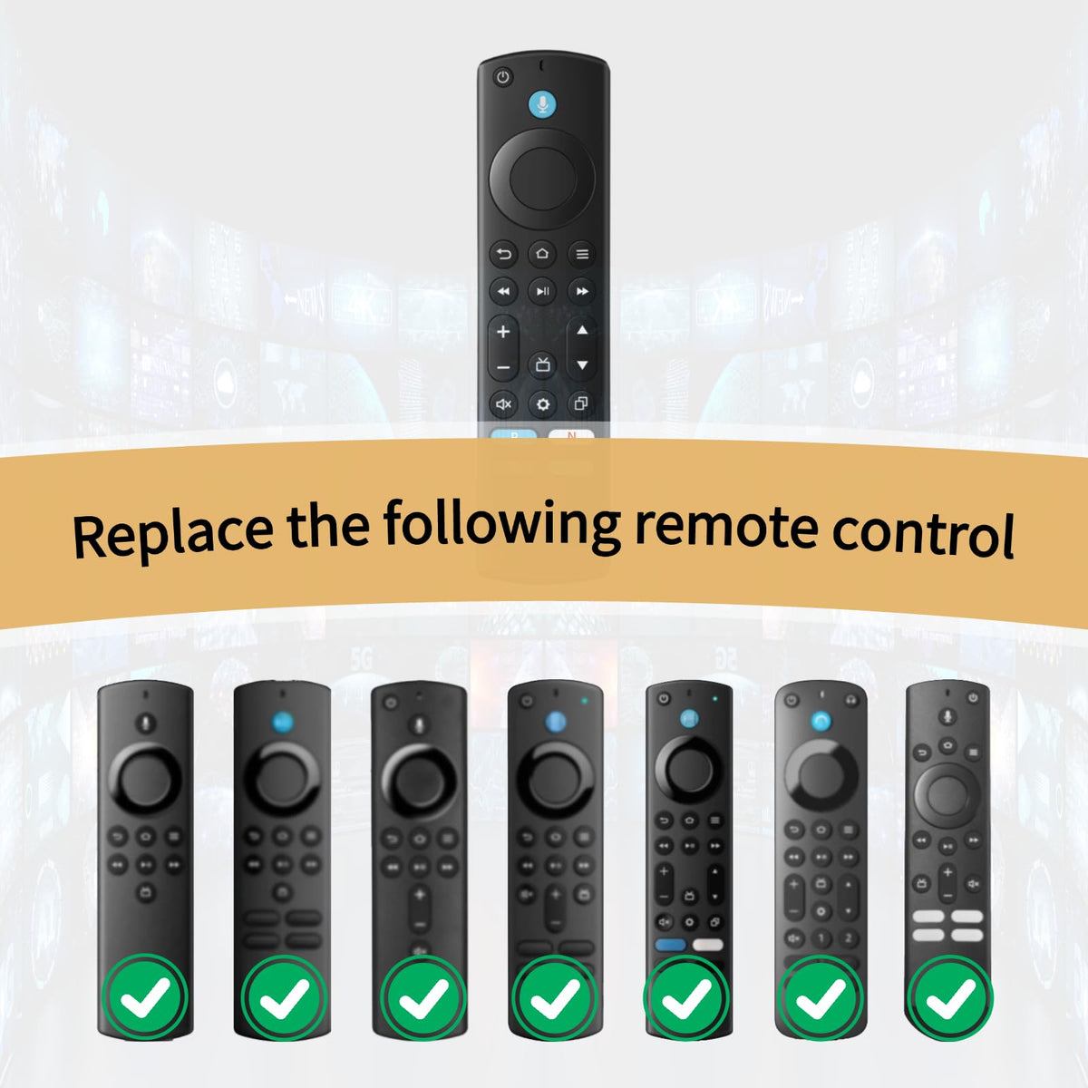 ORQRQO remote with Insignia/Toshiba compatibility, clear buttons for simple control