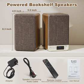 Orroplus Active Bookshelf Speakers dynamic bass delivers punchy low-end in small rooms