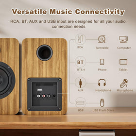 Orroplus Active Bookshelf Speakers wireless remote enables easy volume and input control
