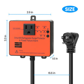 Ortis size comparison with hand, compact design fits behind appliances
