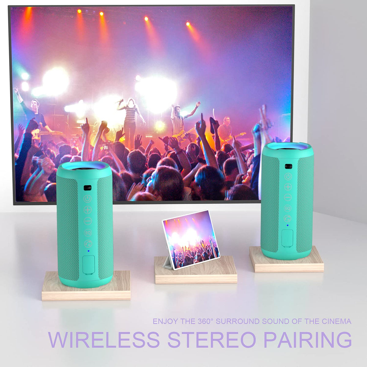 Ortizan RGB lights glowing in dark room adding visual party atmosphere