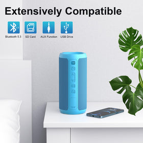 Ortizan speaker with pulsing 7-color RGB lights enhancing party atmosphere