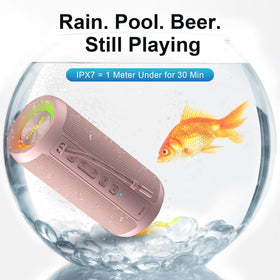 Ortizan submerged in water demonstrating IPX7 protection outdoors