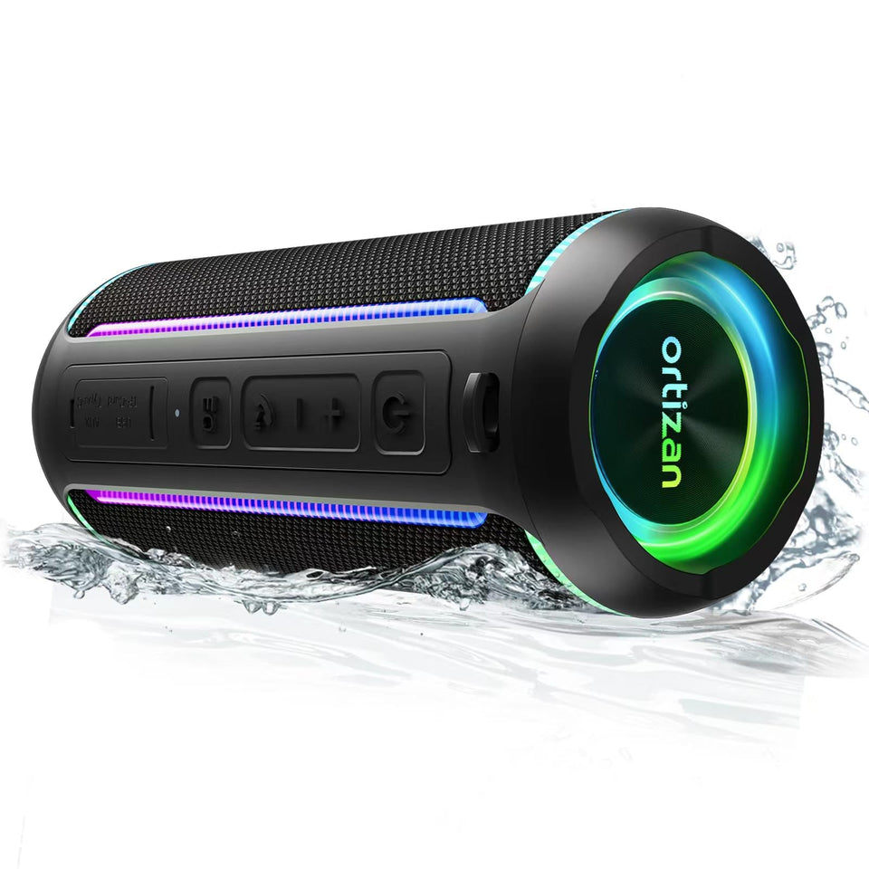 Ortizan X30 front view showing compact design and 40W output for outdoor listening