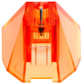 Ortofon 2M Bronze stylus installation on a cartridge, enhancing resolution and balanced sound reproduction.