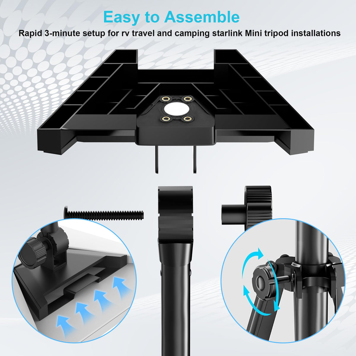 ORWOD portable foldable tripod design supports easy packing for travel.