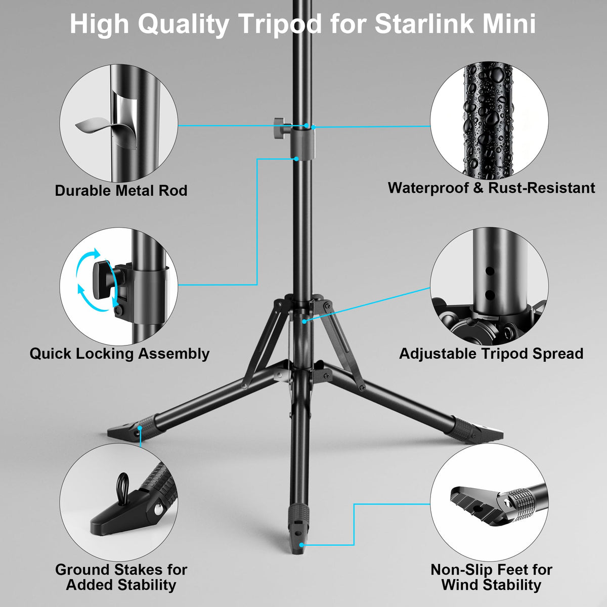 ORWOD powder-coated finish protects against weather and corrosion for outdoor use.