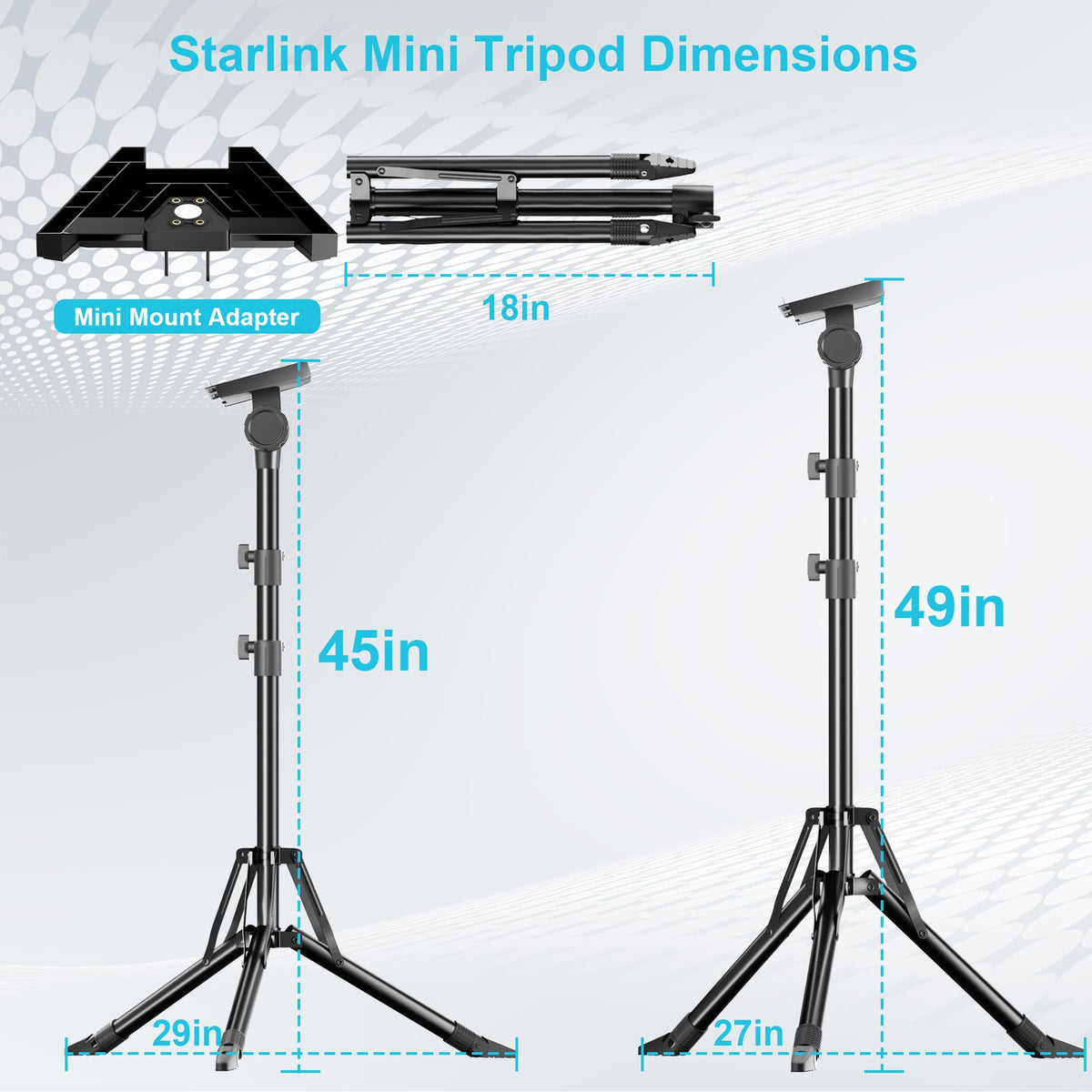 ORWOD precision-fit Starlink Mini adapter enables quick, stable mounting.