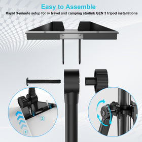 ORWOD tripod next to RV to show size and portability for travel setups