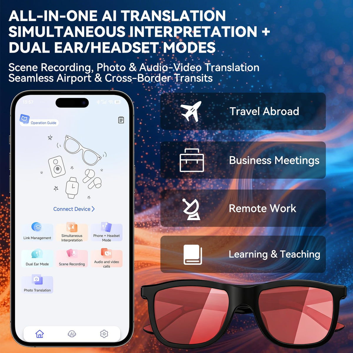 Osawalla Bluetooth 5.4 audio for seamless calls and music streaming.