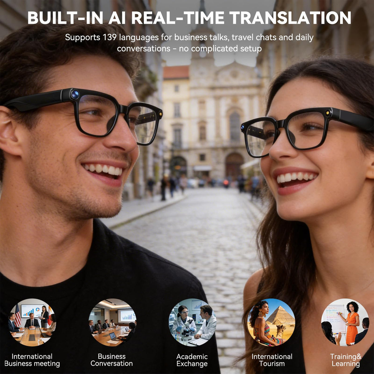 Osawalla smart glasses connected via Bluetooth for seamless auto-sync.