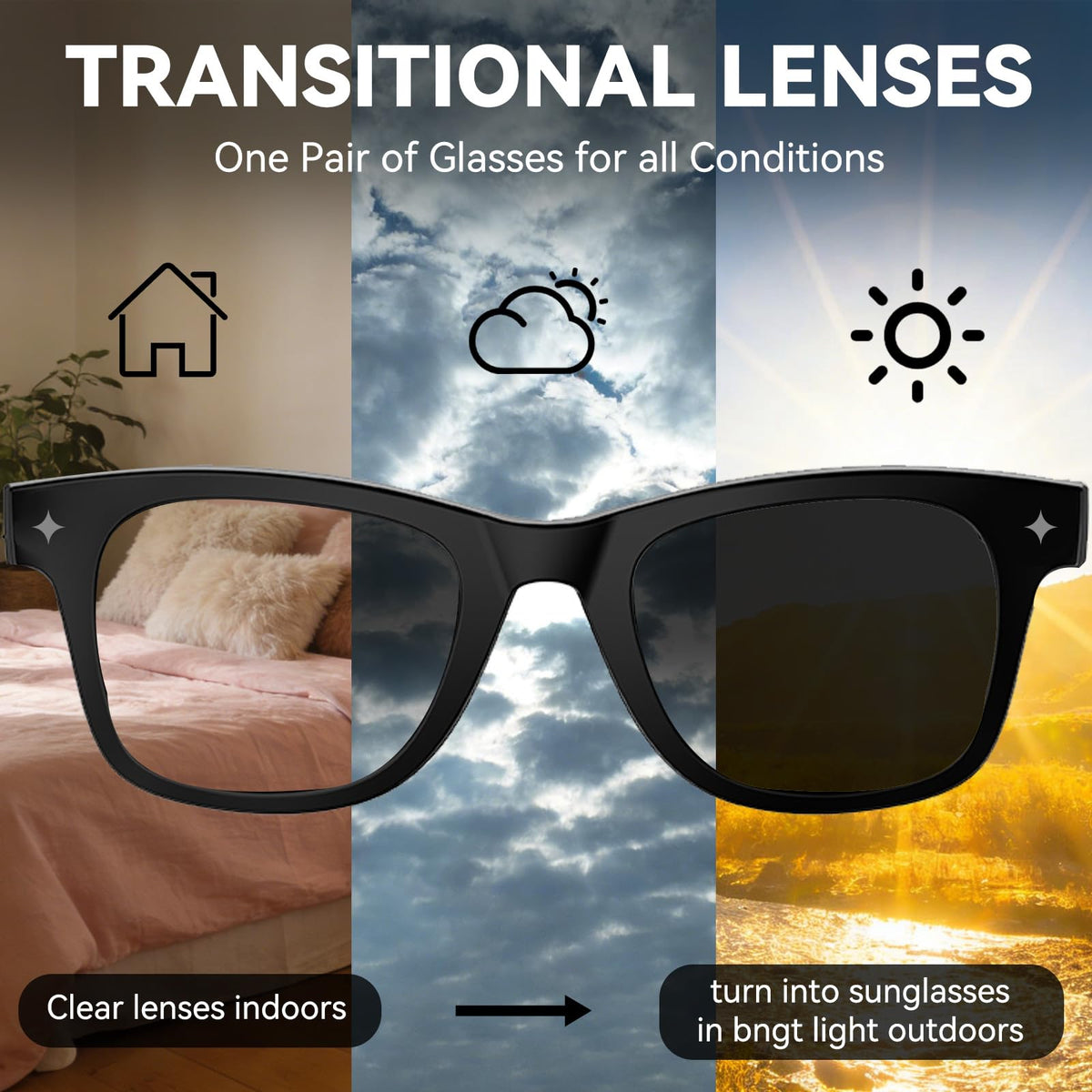 Osawalla smart glasses with voice control for hands-free operation