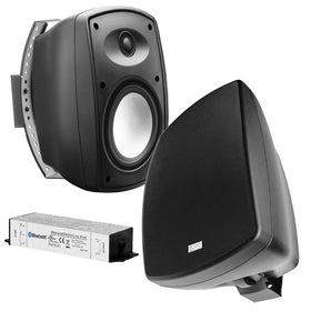 OSD Audio 6.5-inch outdoor speaker on wall for patio music.