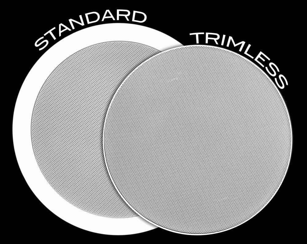 OSD Audio ACE640 ceiling installation close-up highlights magnetic grille mounting