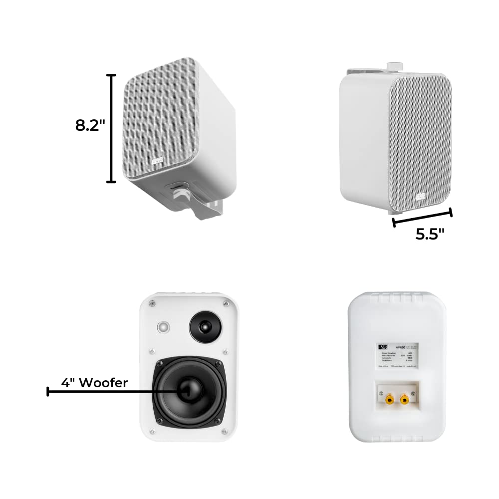 OSD AP450 aluminum white housing blends with modern outdoor decor