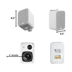 OSD AP450 aluminum white housing blends with modern outdoor decor