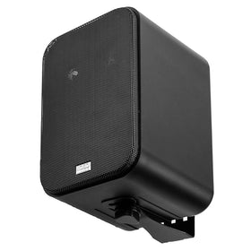 Flexible mounting brackets shown, vertical or horizontal installation under covered areas.