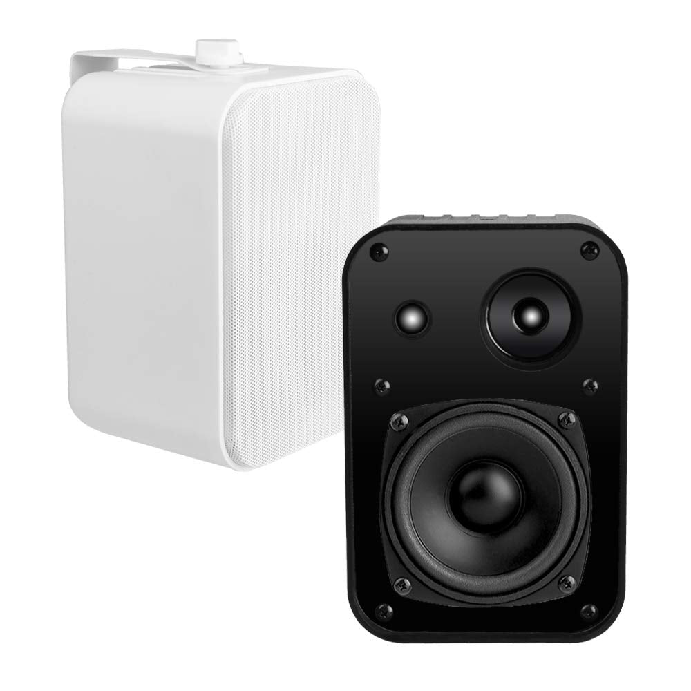 Low resonance cabinetry visible, reducing vibrations for cleaner outdoor sound.
