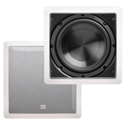OSD Audio front grille view showing paintable flush mount and discreet looks benefit