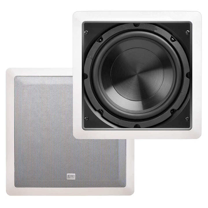 OSD Audio front grille view showing paintable flush mount and discreet looks benefit