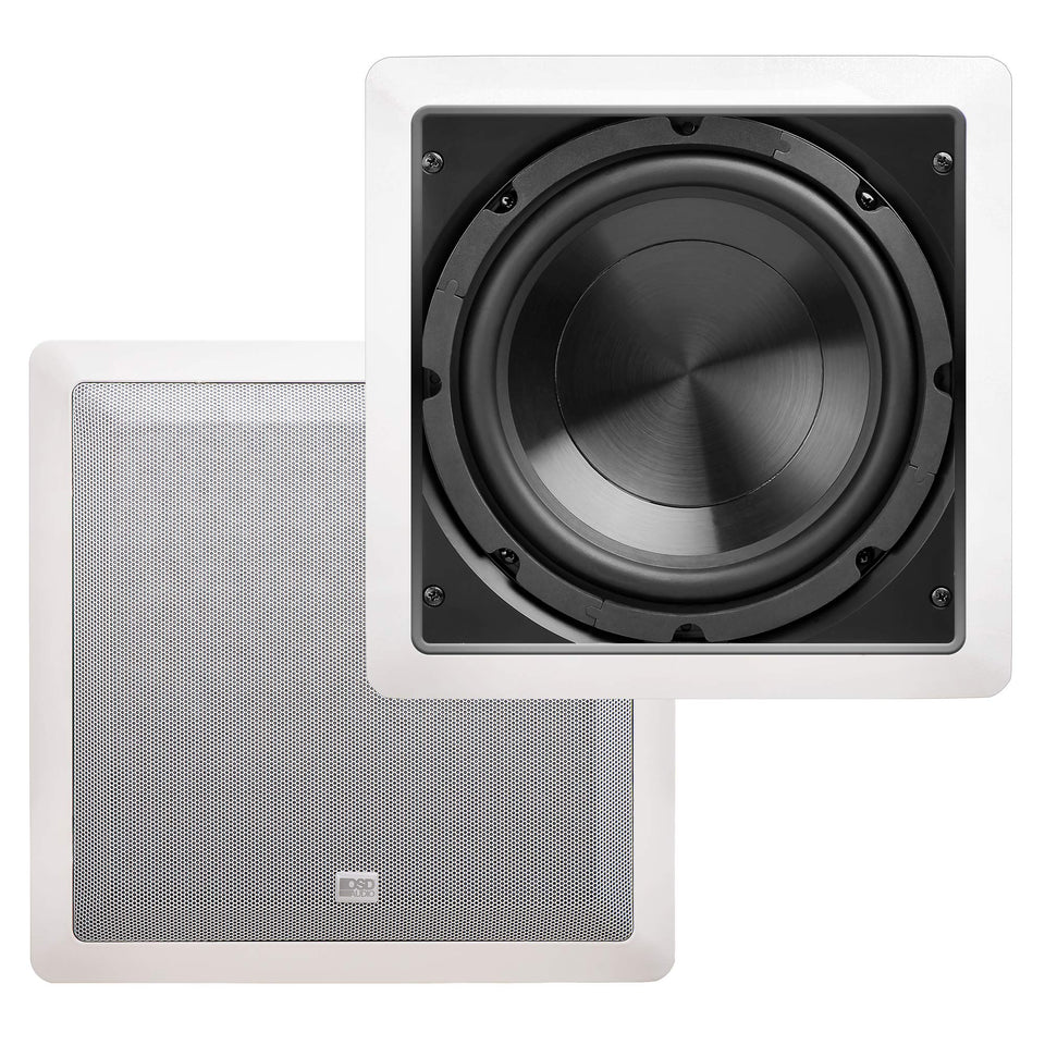 OSD Audio front grille view showing paintable flush mount and discreet looks benefit