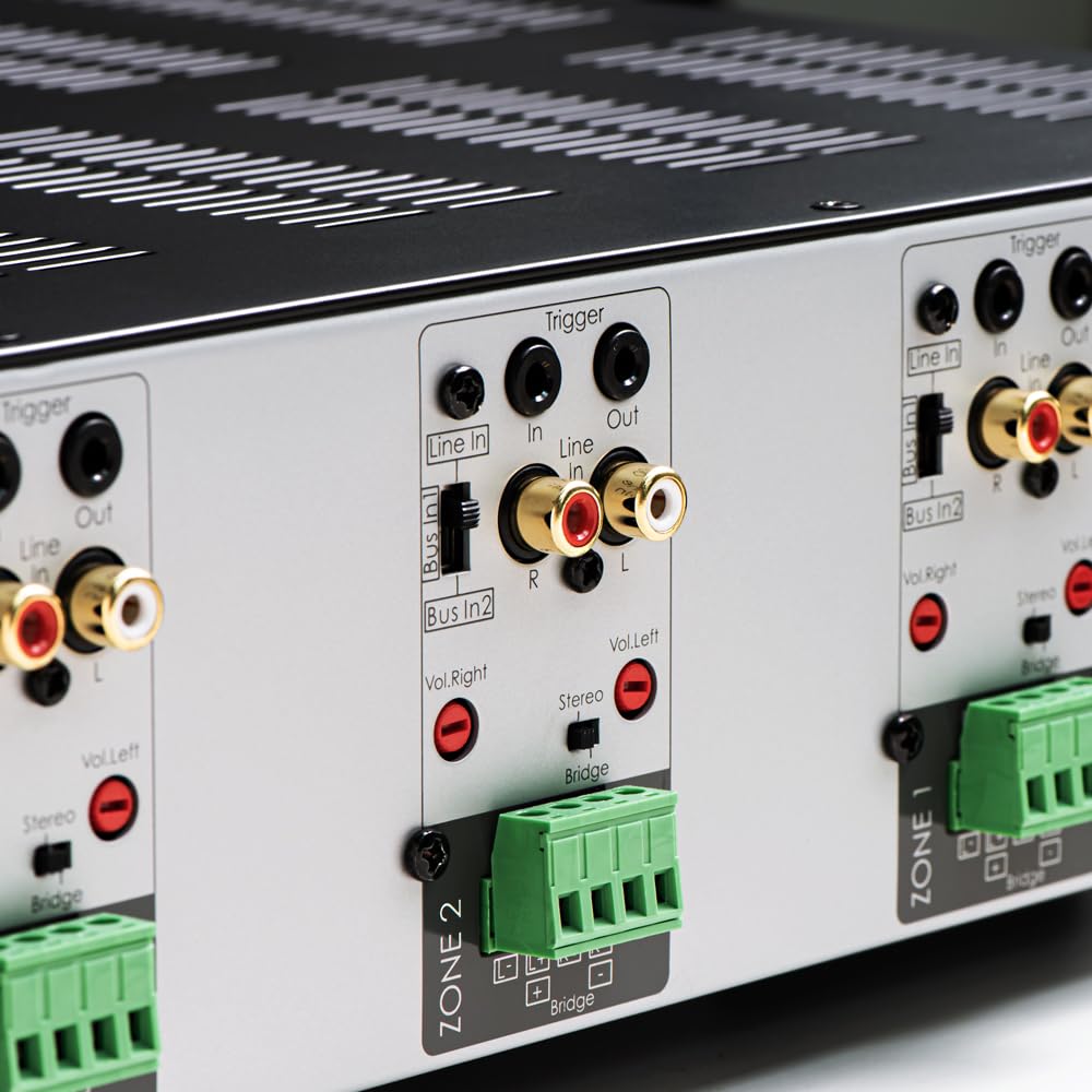 OSD Audio MX880 Gen2 back panel showing connections for multi-zone distribution.
