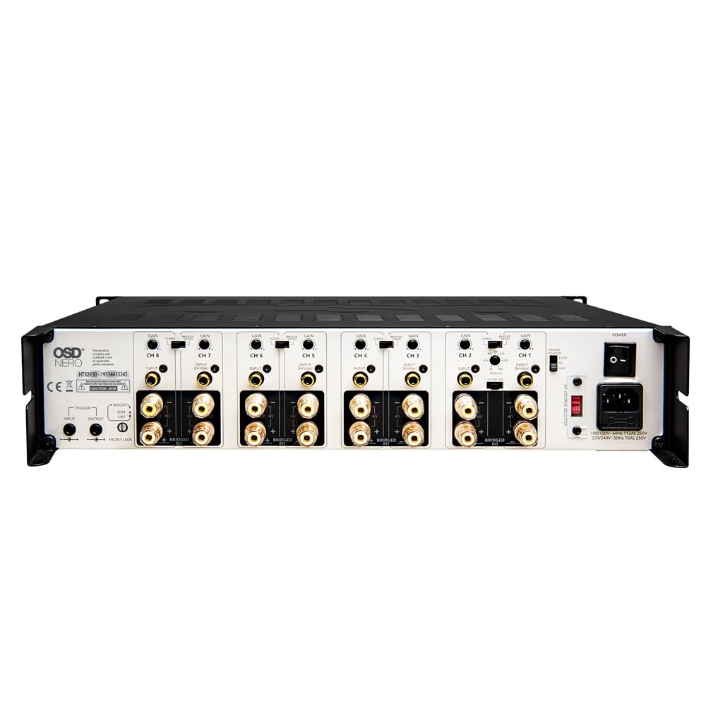 OSD Audio Nero bridge configurations closeup highlighting flexible power options for custom room setups.